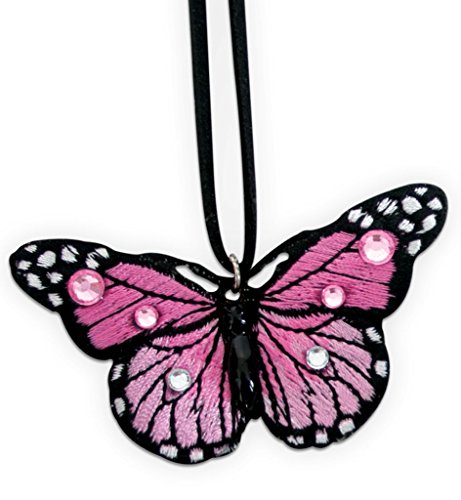 Kette Schmetterling, sortierte Farben, Karneval, Accessiore (rosa) von KarnevalsTeufel.de