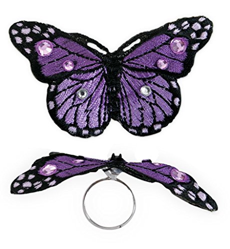 Ring Schmetterling, sortierte Farben, Karneval, Accessoire (lila) von KarnevalsTeufel.de