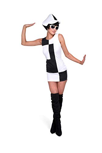 Karnival 81232 1960 's Monochrome Girl Kostüm, Frauen, Schwarz, Small von Karnival Costumes