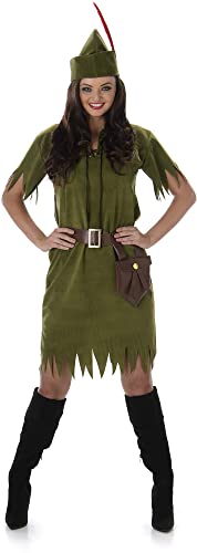 karnivalcostumes 24-81033-03 Robin Hood Kostüm, Damen, grün, M von karnivalcostumes