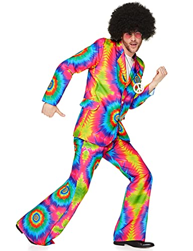 Karnival Costumes - Hippie Kostüm Tie-Dye für Herren Taille M von Karnival Costumes