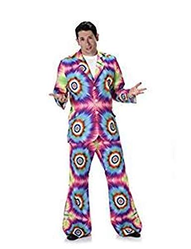 Karnival Costumes - Hippie Kostüm Tie-Dye für Herren Taille XL von Karnival Costumes