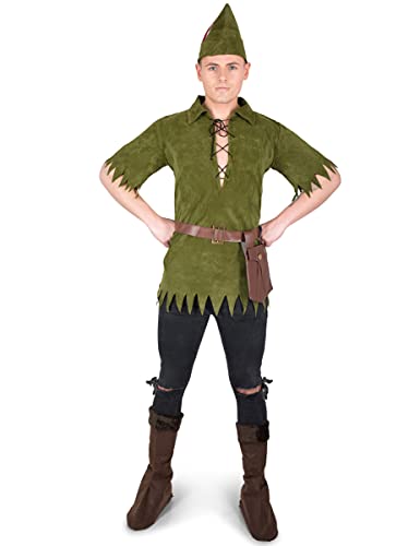 Neverland Lost Boy Mens Fancy Dress Peter Pan Fairytale Book Day Adults Costume von Karnival Costumes