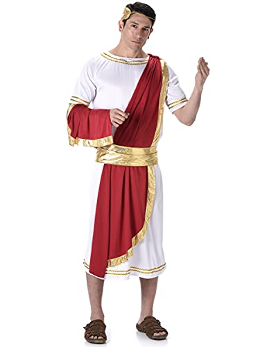 Roman Emperor Mens Fancy Dress Grecian Historic Caesar Toga Adult Costume Outfit M ( 38 - 40 ) von Karnival Costumes