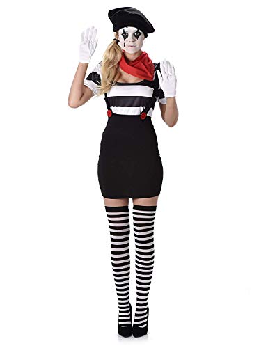 Karnival 81121 Mime Kostüm, Women, Gestreift, Multi, xl von Karnival Costumes