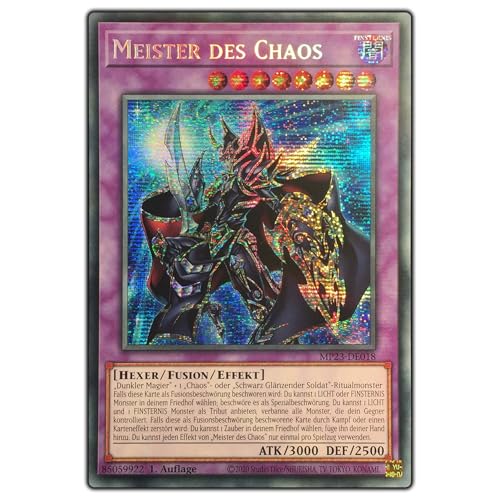 Meister des Chaos Secret Rare Yugioh MP23-DE018 - mit Kartenvermittler Toploader von Kartenvermittler