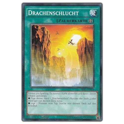 SR02-DE026 - Drachenschlucht - Common - Yugioh - mit Kartenvermittler Toploader von Kartenvermittler