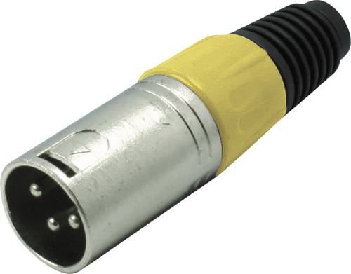 Kash 55002-Y XLR-Steckverbinder Stecker, gerade Polzahl: 3 Gelb von Kash