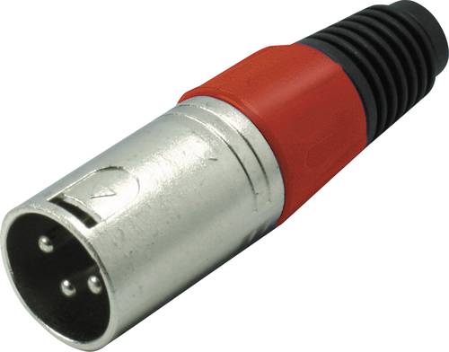 Kash 55002-R XLR-Steckverbinder Stecker, gerade Polzahl: 3 Rot von Kash