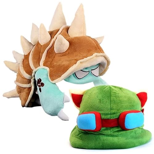 Kashasin Niedlicher Kawaii LOL Rammus Teemo Hut Kappe Cosplay Prop Plüsch Lustige Party Club Hut (Rammus Teemo Hut) von Kashasin