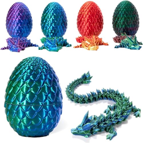 Drachenei mit 3D Drache, Kristall Drache Im Ei, Mythical Pieces Dragon, Dragon Egg, Drachen Ei, Dracheneier, Drachen Spielzeug (A4) von Kashyke