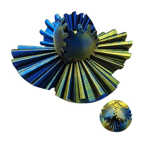 Gear Ball,3D Printed Gear Ball Fidget Toy Spin Ball Cube, Gearsphere – Das Steampunk Whirling Wonder Fidget Ball Toy, Gear Sphere Stress- Und Angst-Entspannungsspielzeug (F) von Kashyke