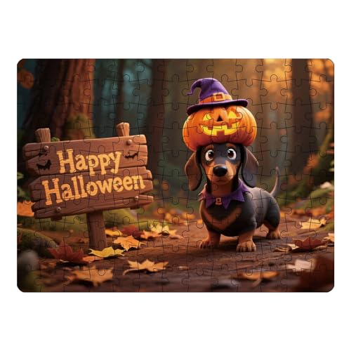 Halloween Puzzle | 130 Teile Kinderpuzzles Mit Kürbis Und Tieren Auch Für Familien - Spaßiges Spiel Für Familienzeit Mit Groß Und Klein Halloween Puzzle | 130 Teile Kinderpuzzles Mit Kürbis Und Tieren Auch Für Familien - Spaßiges Spiel Für Familienzeit Mit Groß Und Klein von Kasmole