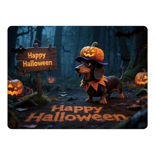 Halloween Puzzles Für Erwachsene, 130 Teile Puzzles Für Kinder Mit Kürbissen Und Tieren Motiven, Spaßiges Spiel Für Familienzeit Mit Groß Und Klein Halloween Puzzles Für Erwachsene, 130 Teile Puzzles Für Kinder Mit Kürbissen Und Tieren Motiven, Spaßiges Spiel Für Familienzeit Mit Groß Und Klein von Kasmole