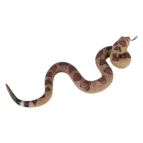 Kasmole Gummischlange, realistische Schlange | Klapperschlangenstreich - Realistisches gefälschtes Schlangenspielzeug aus weichem Gummi, Gartenschlange, erschreckt Vögel und Eichhörnchen, von Kasmole