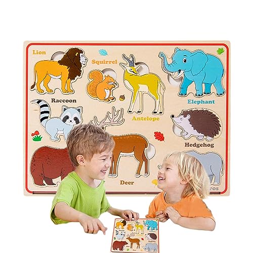 Kasmole Holz-Alphabet-Tier-Puzzlespiel | Aktivitäten für Kleinkinder, Zähl- und Zuordnungsspiele,Magnettafel Feinmotorik-Aktivitäten für Kleinkinder ab 3 Jahren von Kasmole