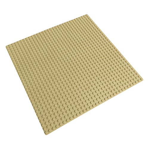 Katara 1672 - Platte Bauplatte 100% Kompatibel Lego, Sluban, Papimax, Q-Bricks, 25,5cm x 25,5cm / 32x32 Pins, Beige von Katara