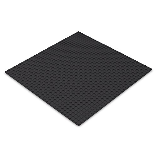 Katara 1672 - Platte Bauplatte 100% Kompatibel Lego, Sluban, Papimax, Q-Bricks, 25,5cm x 25,5cm / 32x32 Pins, Schwarz von Katara