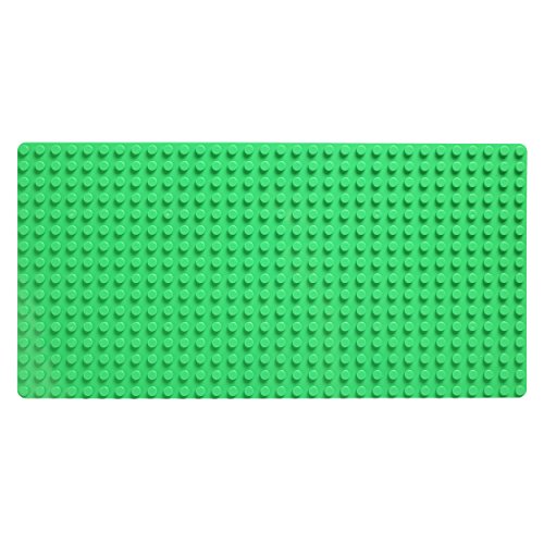 Große Platte Bauplatte, Kompatibel Lego Duplo, Hubelino, Papimax, Unico Plus, 51cm x 26cm x 2cm, Rechteckig, grün von Katara