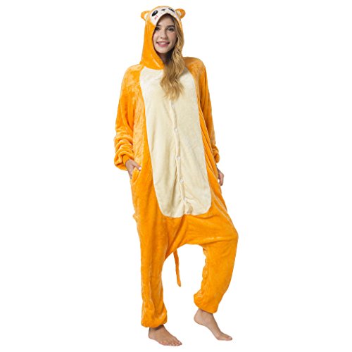 Katara 1744 -AFFE Kostüm-Anzug Onesie/Jumpsuit Einteiler Body für Erwachsene Damen Herren als Pyjama oder Schlafanzug Unisex - viele Verschiedene Tiere von Katara