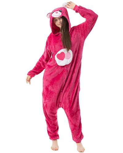 Katara Glücksbärchis-Kostüm Onesie, Karnevals-Kostüm in Pink, Fasching, Cosplay, Rosa Herz Herzbärchi von Katara