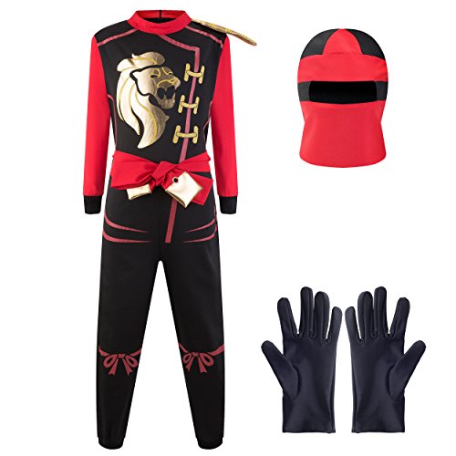 Katara 1771-06 1771 - Ninja Kostüm Anzug, Kinder, Verkleidung Fasching Karneval, Größe L, Rot Schwarz Katara 1771-06 1771 - Ninja Kostüm Anzug, Kinder, Verkleidung Fasching Karneval, Größe L, Rot Schwarz von Katara