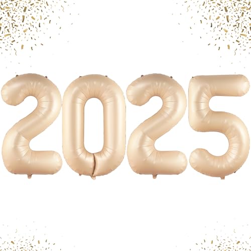 KatchOn, Riesige Karamell 2024 Ballon Zahlen - Groß 40 Zoll, 2024 Luftballons Karamell | 2024 Karamell Luftballons, Silvester Party Supplies 2024 | Silvester Luftballons, Happy New Year Dekorationen von KatchOn