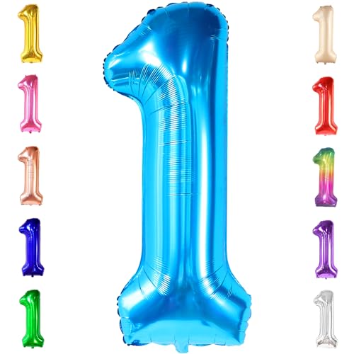 KatchOn, Riesiger blauer 1 Ballon zum ersten Geburtstag – 100 CM, blaue Nummer-1-Ballons | Ein Luftballon zum 1. Geburtstag | 1-jähriger Ballon, Babyhai-Geburtstagsdekorationen KatchOn, Riesiger blauer 1 Ballon zum ersten Geburtstag – 100 CM, blaue Nummer-1-Ballons | Ein Luftballon zum 1. Geburtstag | 1-jähriger Ballon, Babyhai-Geburtstagsdekorationen von KatchOn