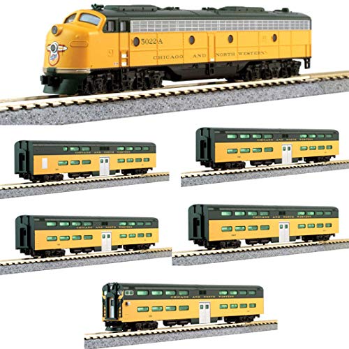 Spur N - Kato Set Chicago & North Western Lok + 5 Wagen DCC Digital von Kato