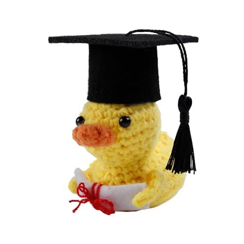 Katomi Akademiker Ente mit Diplom und Doktorhut Glücksbringer für Absolventen, Bachelor Geschenk, Positive Geschenke, Graduation Hat, Pocket Hug Ente von Katomi