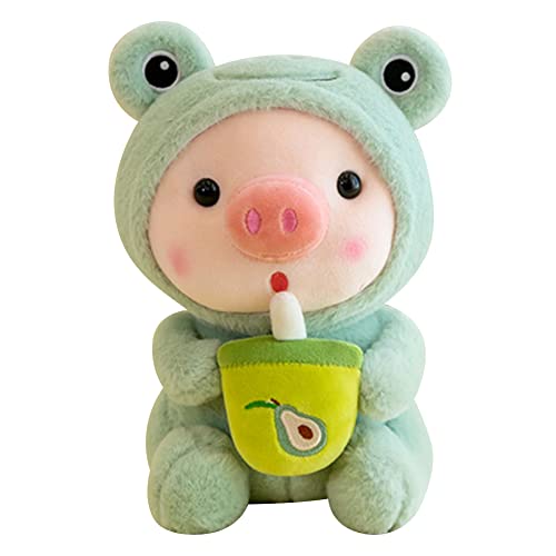 Babyflasche Schwein Plüschtier Gekleidet in Hase Frosch Tiger und Krabbe Kostüm Pinguin Puppe Plüsch Spielzeug Cartoon Schwein Umarmt Kissen Flauschiges Kawaii Pinguin Kissen Geschenk für Kinder von Katutude