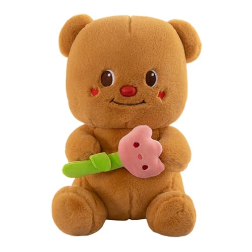 Braunbär Plüschtier 60 cm süßes Bären Plüschtier weicher Kawaii Bär Kuscheltierkissen Tiere Plüschpuppe Geschenk für Kinder Freundin Babys Jungen und Mädchen von Katutude