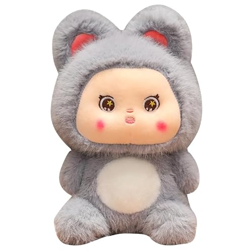 Kaninchen Plüschtier süßes Stofftier Häschen Spielzeug weiche Plüschpuppe gefülltes Kissen Kawaii Tierplüschtier Umarmungskissen Geschenke für Kinder 25 cm von Katutude