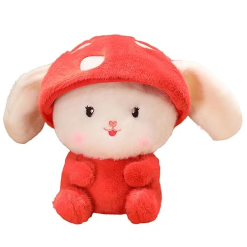 Kaninchen Plüschtier süßes Stofftier Häschen Spielzeug weiche Plüschpuppe gefülltes Kissen Kawaii Tierplüschtier Umarmungskissen Geschenke für Kinder 25 cm von Katutude