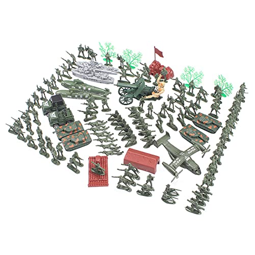 Katutude 120 Stück Soldaten Spielset, Militärsoldat Spielzeug Armee Männer Actionfiguren Modell Soldat Spielzeug Armee Figuren Set mit Hubschraubern Panzern Waffen Zubehör für Kinder Jungen von Katutude