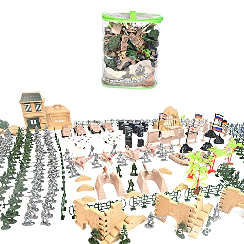 Katutude 350 Teiliges Militär Soldaten Spielset, Armee Spielzeug Mini Plastik Spielzeugsoldaten Armee Figuren Set Militär Soldaten Actionfigur Militärspielset für Kinder Jungen von Katutude