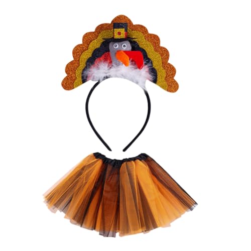 Thanksgiving Stirnbänder Truthahn Stirnband Cosplay Kopfbedeckung Thanksgiving Truthahn Stirnbänder Haar Accessoires für Thanksgiving Dinner Dekorationszubehör von Katutude