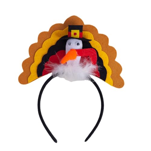 Katutude Thanksgiving Stirnbänder Truthahn Stirnband Cosplay Kopfbedeckung Thanksgiving Truthahn Stirnbänder Haar Accessoires für Thanksgiving Dinner Dekorationszubehör von Katutude