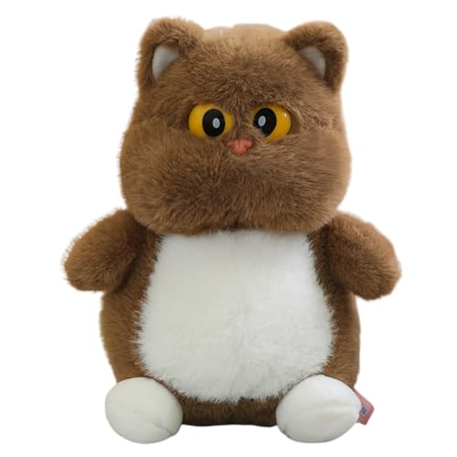 Kawaii Plüschkatze weiches Flauschiges Katzen Plüschtier Kuscheltiere süße Plüschpuppe Plüschkissen Trost Tierkissen Geschenk für Kinder und Mädchen 35 cm von Katutude