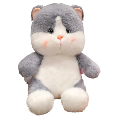 Mollige Plüschkatze Kawaii Stofftiere Kätzchen Plüschtier Weiches Flauschiges Katzenplüschpuppenkissen Süßes Stofftier Komfortkissen Geschenk für Kinder Mädchen von Katutude