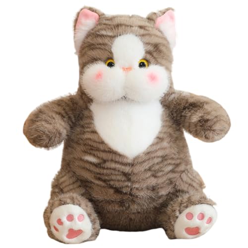 Plüschkatze Kawaii Katze Plüschpuppe Kuscheltiere weiches Plüschtier Tier Flauschiges Kissen süßes Kätzchen Plüschkissen Geschenk für Kinder von Katutude