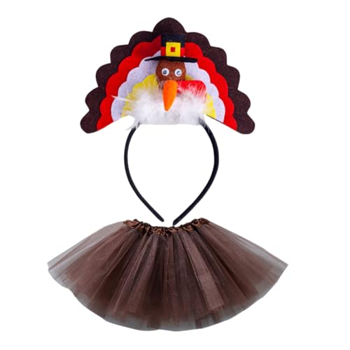 Thanksgiving Stirnbänder Truthahn Stirnband Cosplay Kopfbedeckung Thanksgiving Truthahn Stirnbänder Haar Accessoires für Thanksgiving Dinner Dekorationszubehör von Katutude