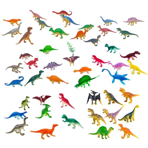 Katyjun 48 Stück Mini Dinosaurier Figuren, Dino Figuren Klein, Dinosaurier Set Kunststoff Pädagogisches Spielzeug für Jungen Mädche Katyjun 48 Stück Mini Dinosaurier Figuren, Dino Figuren Klein, Dinosaurier Set Kunststoff Pädagogisches Spielzeug für Jungen Mädche von Katyjun