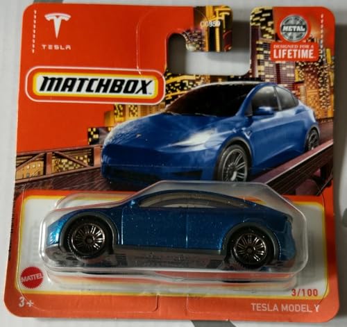 Matchbox 2024 - Tesla Y [Metalflake Blue] blau 3/100 von Kauf und Spar