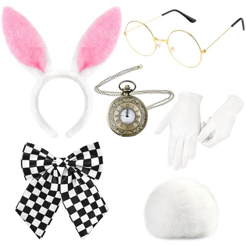 Kavoc 6-teiliges Hasen-Cosplay-Outfit für Halloween-Kostüm-Zubehör Kavoc 6-teiliges Hasen-Cosplay-Outfit für Halloween-Kostüm-Zubehör von Kavoc