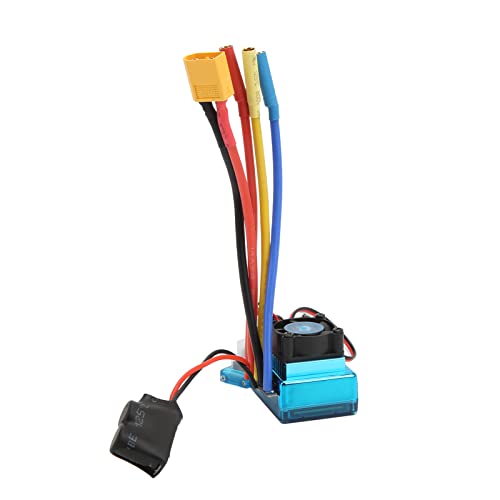 Kavolet RC Bürstenloser ESC 120A wasserdichte, Staubdicht Programmierbare 9. Stufe Beschleunigung XT60 Plug ESC für 1/10 1/8 RC -Auto von Kavolet