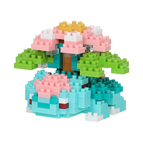 Nanoblock Klemmbaustein Set Pokémon MEGA Venusaur 250 Teile, Geschicklichkeitslevel 2, NBPM-092 von Kawada