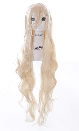 Kawaii-Story JF-005-11 Hell-Blond 100cm lang Locken Wellen Party Cosplay Perücke Wig Anime Manga von Kawaii-Story