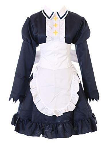 Kawaii-Story MN-102 Seven 7 Deadly Sins Elizabeth Liones Blau Maid Zimmermädchen Zofe Kleid Set Kostüm Manga Anime Cosplay (XXL) von Kawaii-Story