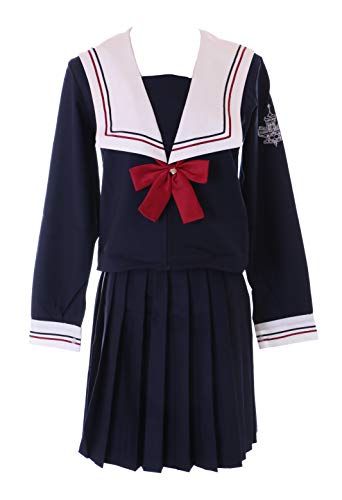 Kawaii-Story MN-137 Blau Japan Schuluniform Bluse Rock Seifuku Sailor Lolita Kostüm Cosplay Anime (XXL) von Kawaii-Story